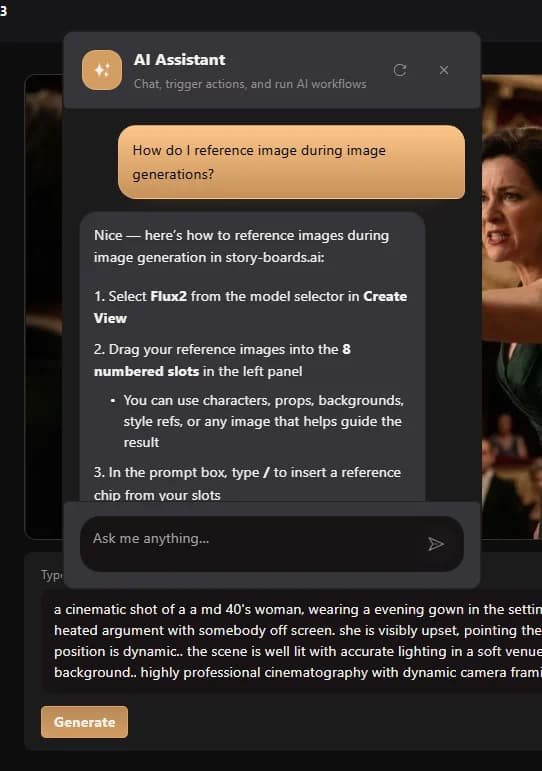 AI Assistant answering app questions