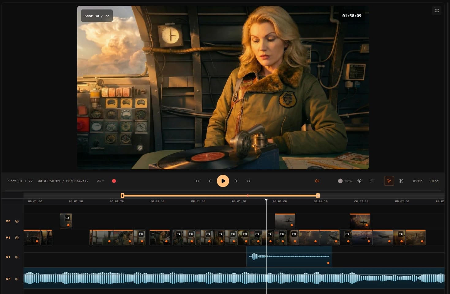 Ciaro Pro production workspace from screenplay to final edit