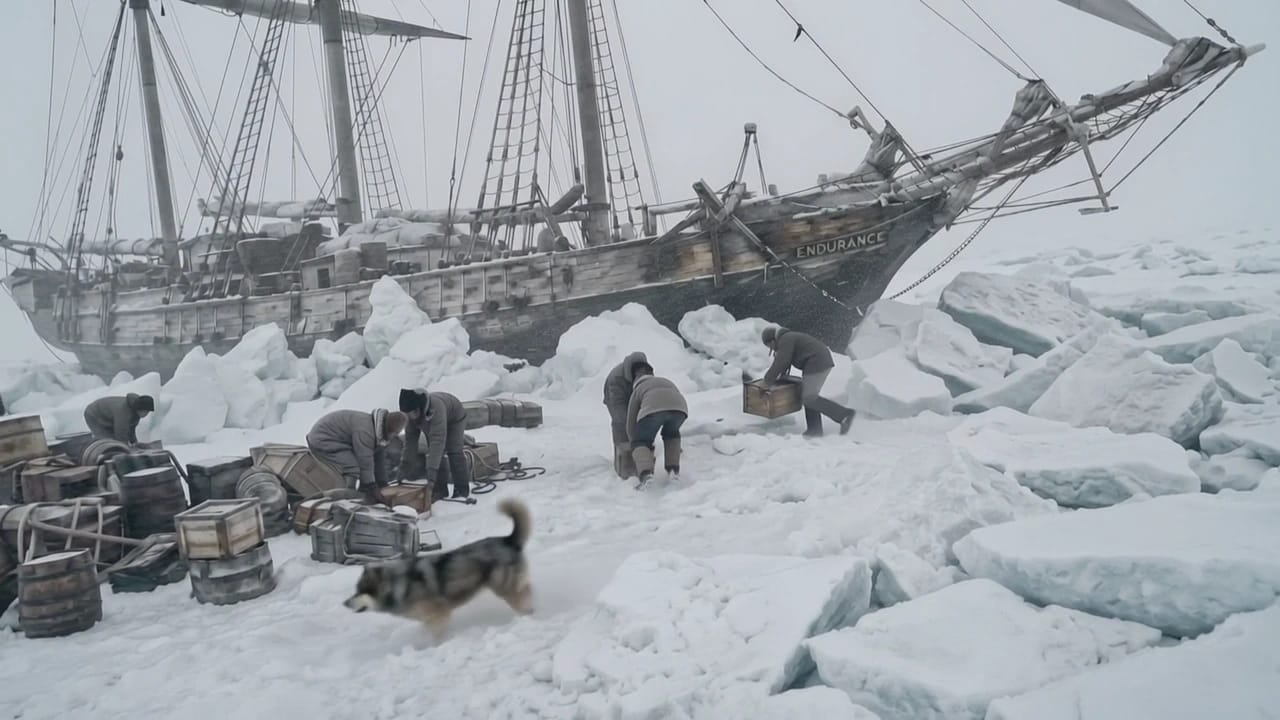 Shackleton discovery moment — intimate documentary framing