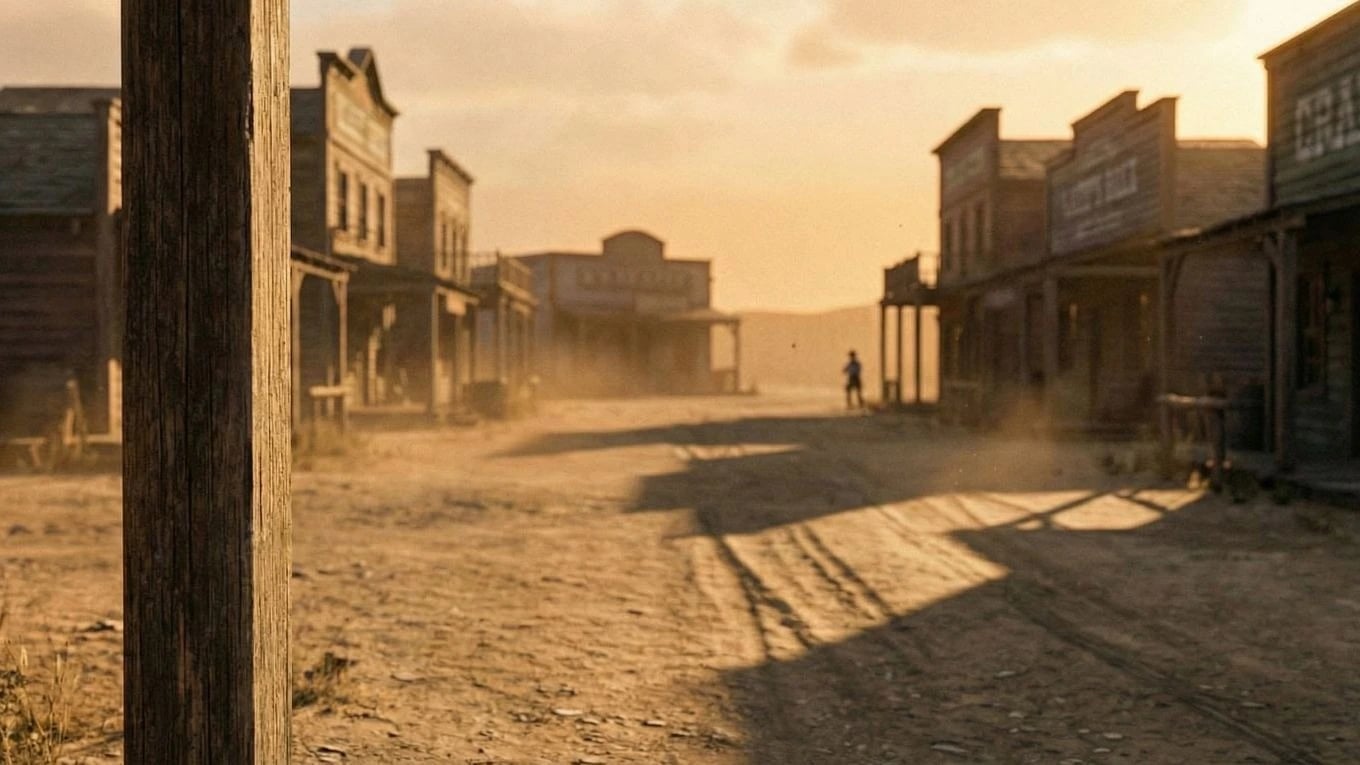 Desert town base frame for cinematic development